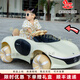 HTI children's electric car four-wheeled big g concept remote control car 1-6 years old baby four-wheel drive toy can sit on a boy and girl's car beige