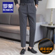 ROMON Woolen Suit Pants Men's Autumn and Winter Brushed Warm Casual Pants Slim Small Feet Business Suit Pants Men's Black Size 32 (2.5 Feet)