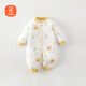 Babyprints newborn one-piece clothespin cotton baby clothes for newborn boys and girls in autumn and winter warm and thickened crawl clothes duck 66
