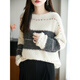 La Chapelle French-style fine glitter striped sweater for women 2025 autumn and winter new loose lazy warm bottoming huge good-looking sweater black XL recommended weight 115-130Jin Jin equals 0.5 kg