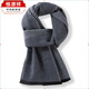 Hengyuanxiang new Hengyuanxiang wool scarf men's versatile plaid thickened and warm 100% wool scarf winter gift classic plaid black and gray