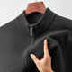 Judger 100% sheep wool Judger men's wool cardigan 2025 autumn and winter new half turtleneck zipper sweater jacket