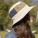 Outdoor color-blocked sun protection fisherman hat for men and women in summer quick-drying breathable sunshade hat hiking camping mountaineering fishing hat black one size