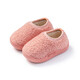 Autumn and winter children's cotton shoes to keep warm girls' thick soft-soled slippers bag heels cotton slippers plus velvet shoes boys' velvet shoes pink 18 180 suitable for feet length 16.9-17.8