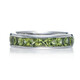 Everlasting leaf peridot ring square full of emeralds for men and women couple ring No. 15