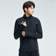 Bimax fitness clothing men's autumn and winter half-zip quick-drying clothing sports training sports T-shirt long-sleeved running and cycling clothing 857 black warm plus velvet L