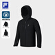 FILA Official Men's Jacket Two-in-One Jacket 2025 Autumn New Outdoor Sports Hooded Jacket for Men Dark Black-BK L 175/96A/L