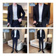 
ROMON suit men four seasons men work business formal banquet suit slim suit groom wedding dress