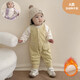 YEEHOO Ying's baby autumn and winter split set one-year-old infant overalls for boys and girls plus velvet to keep warm when going out baby sprout green plus velvet to keep warm_two-piece set 66 cm_recommended 2-4 months_weight 10-13Jin Jin equals 0.5 kg
