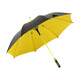 Extra large umbrella 125cm three-person umbrella men's and women's sun protection black plastic semi-automatic golf sun umbrella rain or shine umbrella semi-automatic yellow-hydrophobic umbrella cover suitable for 2-3 people