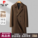 Pierre Cardin 2025 Autumn and Winter Cashmere Double-breasted Mid-Length Woolen Coat Men's Thickened Double-Sided Woolen Coat Jacket Black M 170