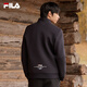FILA Official Jacket Men's Autumn and Winter Basic Comfortable Simple Casual Commuting Stand Collar Top Jacket Men Legend Blue-NV XL 180/100A/XL