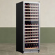 VINGARDE wine cabinet constant temperature wine cabinet embedded household dual temperature wine cabinet ice bar compressor air-cooled frost-free bar winery wine beverage constant temperature moisturizing refrigerator CH-165 single door dual temperature-stainless steel door 154 bottles 1.67 meters 408L