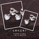 Laofu gold simple love earrings platinum heart-shaped earrings about 1.04g