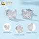 CHINA GOLD pt950 platinum earrings for women platinum three-dimensional butterfly earrings Valentine's Day birthday gift for girlfriend and wife Platinum butterfly earrings about 2.3g