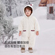 Babylove baby quilted jumpsuit winter plush romper baby thickened plus velvet hooded going out clothes Christmas clothes