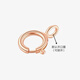 18K gold universal spring buckle au750 necklace buckle rose gold bracelet connecting buckle DIY accessories three colors available 18k gold yellow spring buckle 4mm