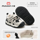 Shepherd's children's shoes baby toddler shoes 2025 winter new boys' anti-kick and stable shoes girls' plus velvet warm leather cotton shoes Dark Night Black 17 Inner length of the shoe 12.8cm/suitable for feet 12.3cm long