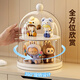 KAMAN blind box storage display stand transparent dust-proof figure ornaments storage box labubu doll acrylic protective cover white double layer/360 rotation 1 piece