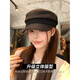 CGEDIAO Black Antique Linen Woven Beret Women's Autumn Thin Versatile Face Showing Little Newsboy Painter Octagonal Hat Trendy #1714-Beige M Can generally be worn (54-59c)