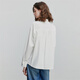 Chuyu love embroidered shirt for women 2025 new autumn style simple versatile solid color top pure cotton shirt white M