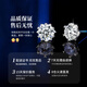 China Gold (CHINA GOLD) Starburst Pure Silver Earrings for Women Snowflake Topaz Earrings Birthday Gifts for Girlfriends and Wife Wedding Anniversaries Jingsuda - Pure Silver Starburst Snowflake Earrings