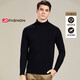 Antonio 100% sheep wool men's autumn and winter turtleneck pure wool bottoming sweater knitted sweater thick black versatile