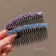 Adult broken hair management artifact rhinestone forehead side bangs broken hair comb hairpin female 2025 new hairpin black 11cm - full diamond comb 1
