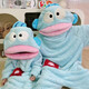 Manlinmu Ugly Fish One-piece Pajamas Ugly Fish Children's Cute Funny One-piece Pajamas Boys and Girls Autumn and Winter Thickened Coral Velvet Ugly 661 Ugly Fish Pajamas Children's S Children 140-150cm68-85