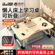 Bellisde German Foldable Bed Table College Student Upper Bunk Study Table Lazy Computer Table Dormitory Large Folding Bed Table Pearl White 60*40*28