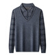 
NOSSKISS fake two-piece sweater men's autumn and winter casual plaid shirt collar layered base knitted men's worsted pure wool sweater on cyan S 165 [suitable for 105-120Jin [Jin equals 0.5 kg]]