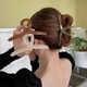 Jelly Color 11CM Cross Clip Temperament Hair Clip Simple Shark Clip Bath Hair Clip Headwear Women Jelly Coffee 11CM
