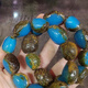 Shimei's new blue amber bracelet with leather amber raw stone and beeswax hand ornaments for men and women, high-end and elegant, high-end gift selection