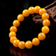 Fan Jialun old beeswax bracelet for women full of honey chicken fat yellow amber bracelet for women round beads single circle men's transfer beads jade beads beeswax round beads 8-9MM 21 pieces