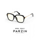 Parson anti-blue light frame women's light melanin square frame appearance glasses men's goggles 15839 piano black