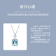 IDC Henan artificially cultivated diamond 18K gold cultivated aquamarine perfume bottle pendant light luxury clavicle chain lover gift wine bottle sapphire pendant