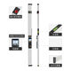 Lean ruler 2 meters folding aluminum alloy digital display detection ruler horizontal ruler portable high-precision building acceptance 3 meters 2 meter ruler set aluminum alloy box