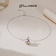 Jingrun Pearl Necklace Jingxuan 18K Gold Freshwater Pearl Pendant Selected Round Highlight Purple Single Pendant Gift 13-14mm