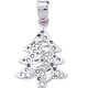Lao Fengxiang platinum pendant, wishing tree, Christmas tree pendant, gift for girlfriend, platinum jewelry, white gold, about 1.05g