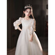 Hanquan children's birthday dress light luxury niche high-end host piano performance dress flower girl wedding little girl princess dress