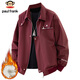 Paul Frank Jacket Men's Autumn and Winter American Functional Work Jacket Men's Trendy Brand Top Men's Black Velvet XL