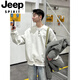 JEEP SPIRIT Henry collar sweatshirt men's spring and autumn hoodless American cleanfit bottoming shirt loose trendy long-sleeved T-shirt with spring dark gray upgraded model XL 130 to 145Jin Jin equals 0.5 kg can be worn