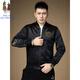 ROYAL PALM POLO SPORTS CLUB European station high-quality stand-up collar jacket for men spring and autumn 2025 new trendy sequin embroidered jacket casual baseball uniform black 2XL
