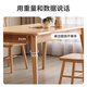 Quanpinwu solid wood dining table, household dining table and chair combination, small apartment dining table, rectangular dining table, large dining table