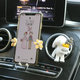 Yusenyi Car Cartoon Cute Mobile Phone Holder Car Air Conditioning Outlet Perfume Aromatherapy Decorative Car Navigation Support Stand Pink Heart Mobile Phone Holder White