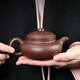 Hidden Pot World Yixing Purple Clay Pot Purely Handmade Teapot Original Mineral Purple Clay Small Capacity Household Kung Fu Tea Set Teapot Antique Pot Antique Pot 170ml