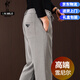 International Miller high-end thickened chenille autumn and winter men's casual pants, loose sports pants, middle-aged winter velvet trousers, spot Suda, black, no velvet, thick section 2XL