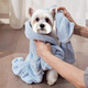 Hippidog Pet Bath Towel Dog Wearable Towel Extra Large Super Absorbent Thickened Quick Drying Bath Towel for Small Dogs and Puppies Bondi Blue 1 Piece 3XL - Chest 96cm Back Length 82cm Height 72cm