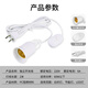 Jinggong plug socket chandelier switch extension cord hanging LED energy-saving lamp with wire plug integrated lamp E27 screw mouth 40W white light 2 meters wire