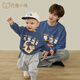 Bali pig [Dragon Baby] Parent-child sweatshirts, family three and four tops in spring and autumn family portraits, street-fried autumn clothes, ivory white baby style 90